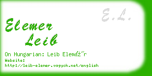 elemer leib business card